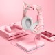 Дротові навушники Onikuma K9 Gaming CAT with LED Pink